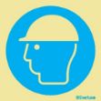Wear head protection - mandatory sign 
